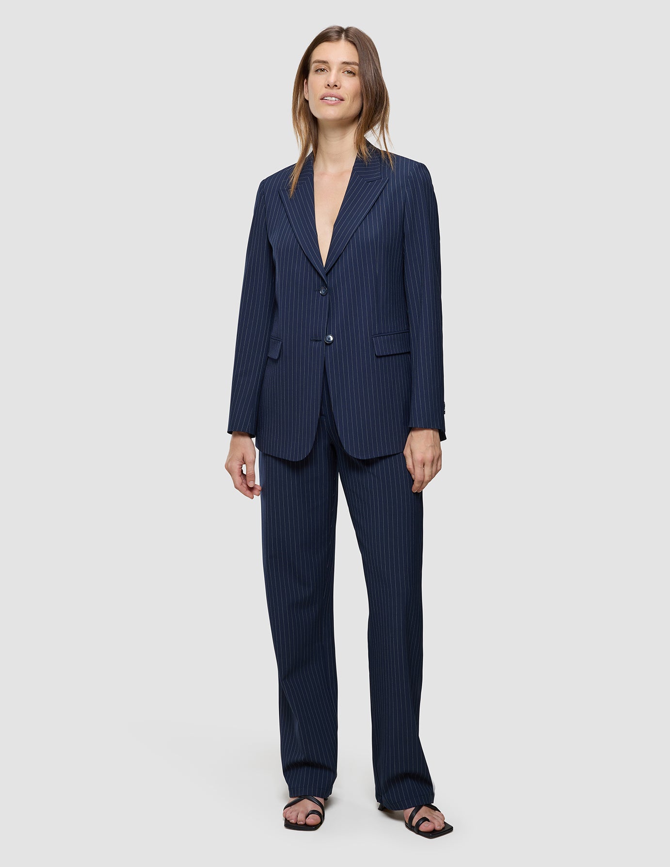 Essential Blazer Navy Pinstripe